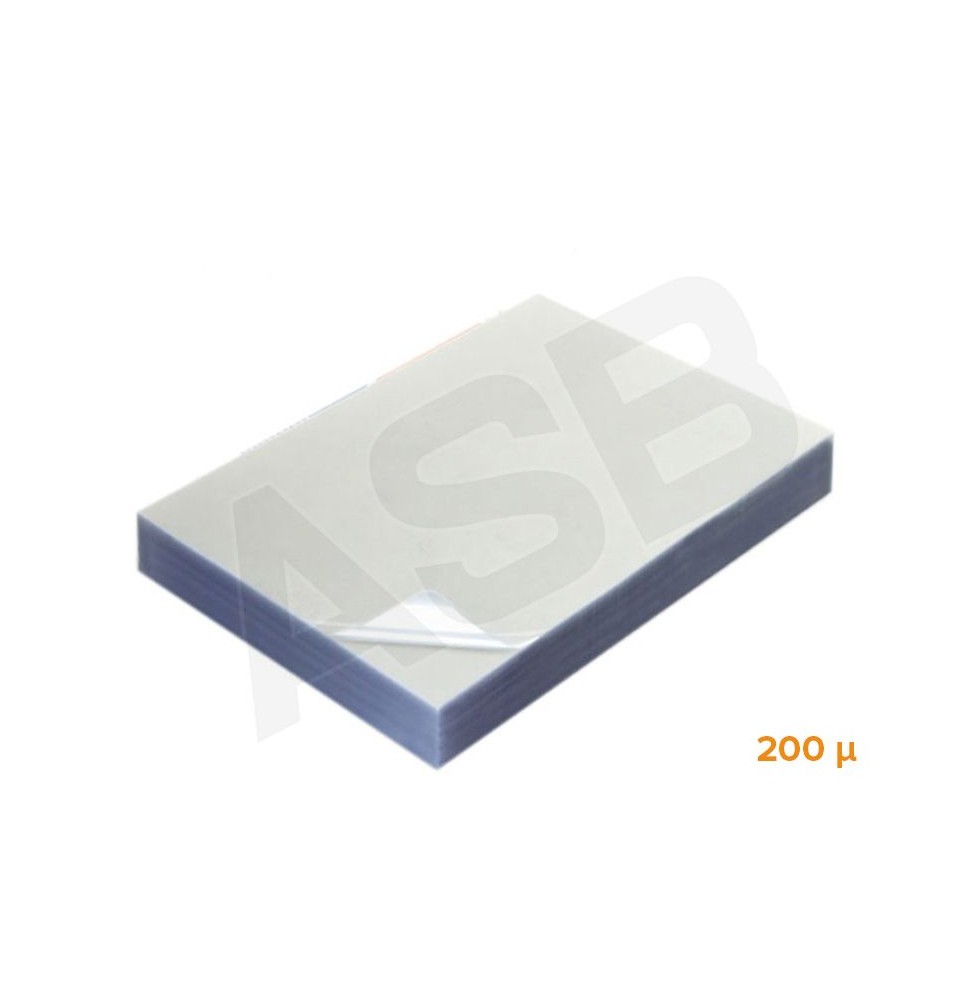 100 Couvertures PVC Transparent, Format A3-A4-A5