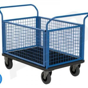 Chariot 2 Dossiers et 2 Ridelles grillagées - Plusieurs formats disponibles, charge 300 kg