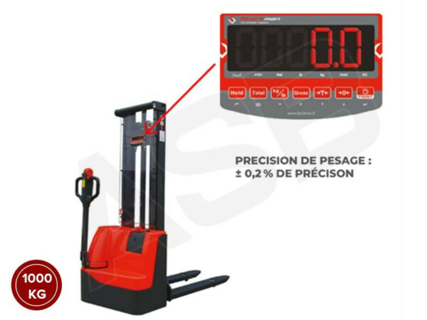 STOCKMAN SECL 1029 SC - Pesage à 0,2% près - Hauteur levée 2900 mm, charge 1000 kg