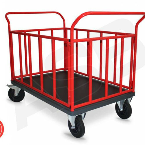 Chariot 2 Dossiers et 2 Ridelles tubulaires - Plusieurs formats disponibles, charge 500 kg