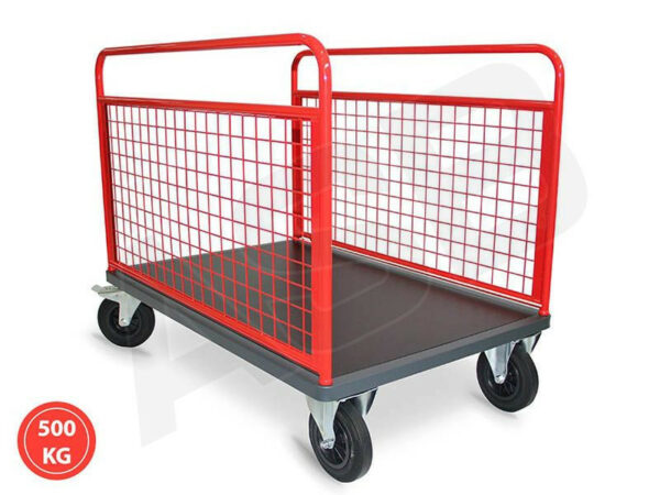 Chariot 2 Ridelles Grillagées - Plusieurs formats disponibles, charge 500 kg