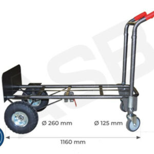 STOCKMAN STA2 - 2en1 : diable & chariot - Acier, charge jusqu'à 350 kg