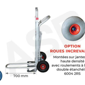 STOCKMAN STC3 - 2en1 : diable & chariot & béquille - Aluminium, charge jusqu'à 350 kg