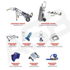 STOCKMAN DMEG - 2en1 : diable & chariot & monte-escalier - Aluminium, charge jusqu'à 350 kg
