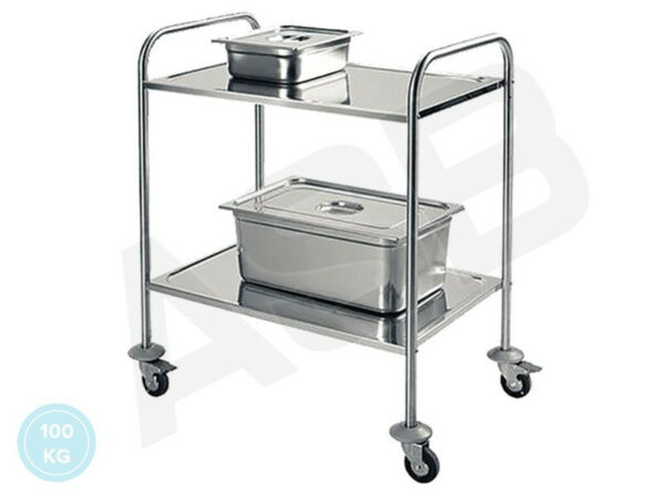 STOCKMAN SVT2 100 - 2 plateaux - Inox, charge 100 kg