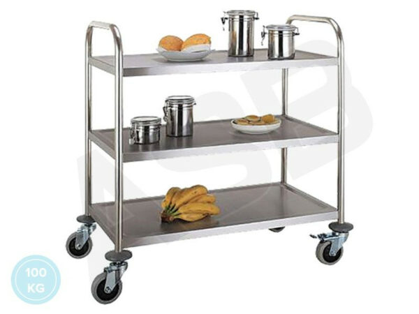 STOCKMAN SVT3 100 - 3 plateaux - Inox, charge 100 kg