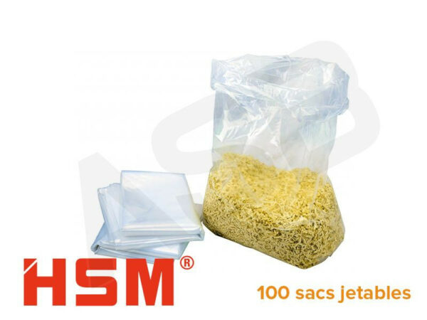 HSM - Sacs en plastique jetables pour destructeur